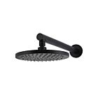 Meir matte black rain shower set round - set 1