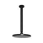 Meir matte black rain shower set round - set 2