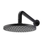 Meir matte black rain shower set round - set 3