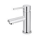 Meir polished-chrome basin mixer round with straight spout