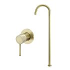 Meir tiger bronze gold wall mixer bath set round - set 5