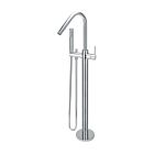 Meir polished-chrome freestanding bath mixer round with hand shower