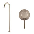 Meir rose-gold wall mixer bath set round - set 5