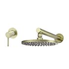 Meir tiger bronze gold wall mixer shower set round - set 1