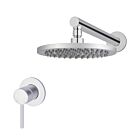 Meir polished-chrome wall mixer shower set round - set 1