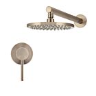 Meir rose-gold wall mixer shower set round - set 1