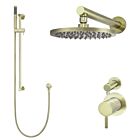 Meir tiger bronze gold wall mixer shower set round - set 3 (small rosette)