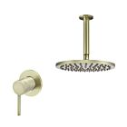 Meir tiger bronze gold wall mixer shower set round - set 8