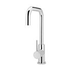 Meir polished-chrome kitchen mixer round with round spout