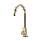 Meir tiger bronze gold kitchen mixer round with curved spout