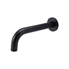 Meir matte black wall spout round 21 cm