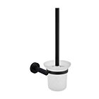 Meir matte black toilet brush round