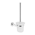 Meir polished-chrome toilet brush round