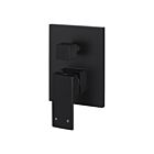 Meir matte black wall mixer square with diverter