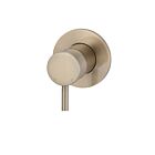 Meir rose-gold wall mixer round with short lever