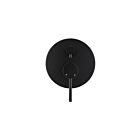 Meir matte black wall mixer with diverter round rosette large