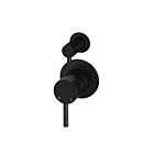 Meir matte black wall mixer with diverter round rosette small