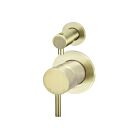 Meir tiger bronze gold wall mixer with diverter round rosette small