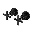 Meir matte black wall top assembly cross & in-wall component