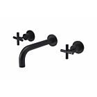 Meir matte black wall top assembly cross - set 4