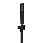 Meir matte black hand shower square with holder