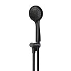 Meir matte black hand shower round with holder