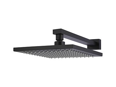 Meir matte black rain shower set square - set 1