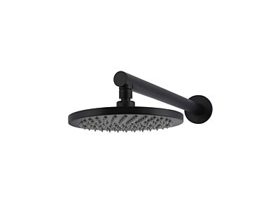Meir matte black rain shower set round - set 1