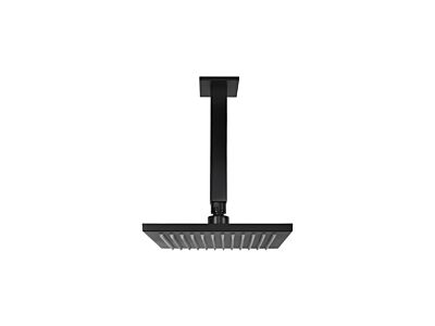 Meir matte black rain shower set square - set 2