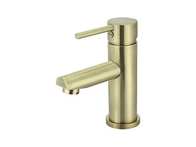 Meir tiger bronze gold basin mixer round with straight spout