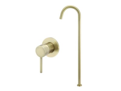 Meir tiger bronze gold wall mixer bath set round - set 5