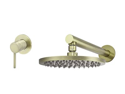 Meir tiger bronze gold wall mixer shower set round - set 1
