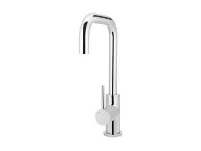 Meir polished-chrome kitchen mixer round with round spout
