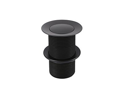 Meir matte black pop-up click waste without overflow