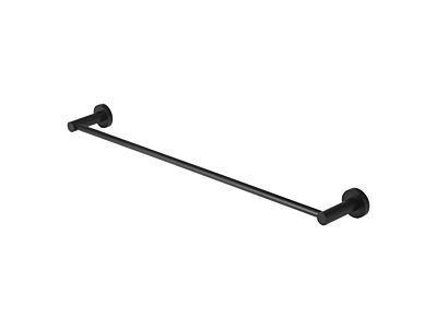 Meir matte black towel rail round single 60 cm