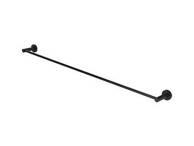 Meir matte black towel rail round single 90 cm