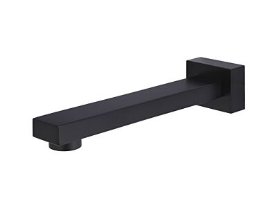 Meir matte black wall spout square 20 cm