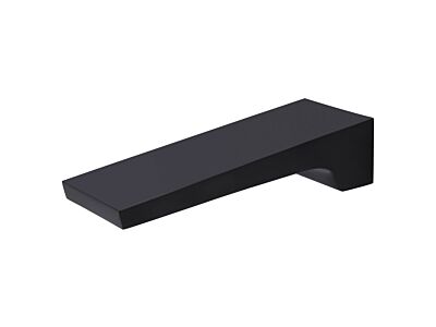 Meir matte black wall spout flat 19 cm