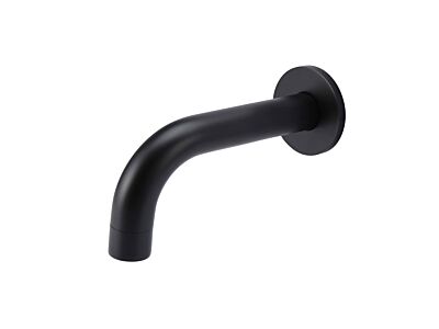 Meir matte black wall spout round 13 cm