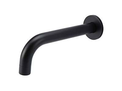 Meir matte black wall spout round 21 cm