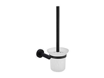Meir matte black toilet brush round