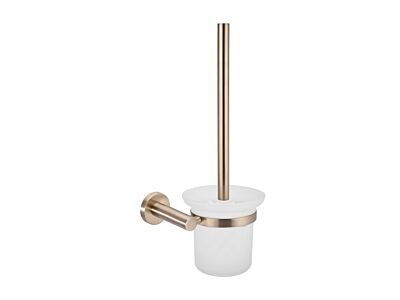 Meir rose-gold toilet brush round