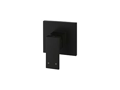 Meir matte black wall mixer square