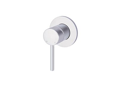 Meir polished-chrome wall mixer round
