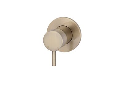 Meir rose-gold wall mixer round with short lever