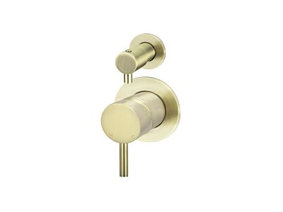Meir tiger bronze gold wall mixer with diverter round rosette small