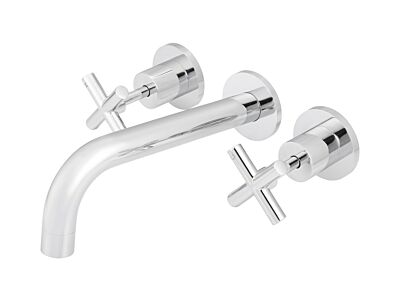 Meir polished-chrome wall top assembly - set 4