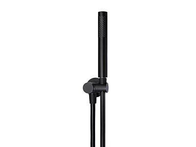 Meir matte black hand shower rod-shaped with holder